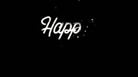 Happy New Year Text Animation with Alpha Channel. Beautiful Calligraphy on a Transparent Background. - Powered by Shutterstock - Get 15% off with code: PIKWIZARD15