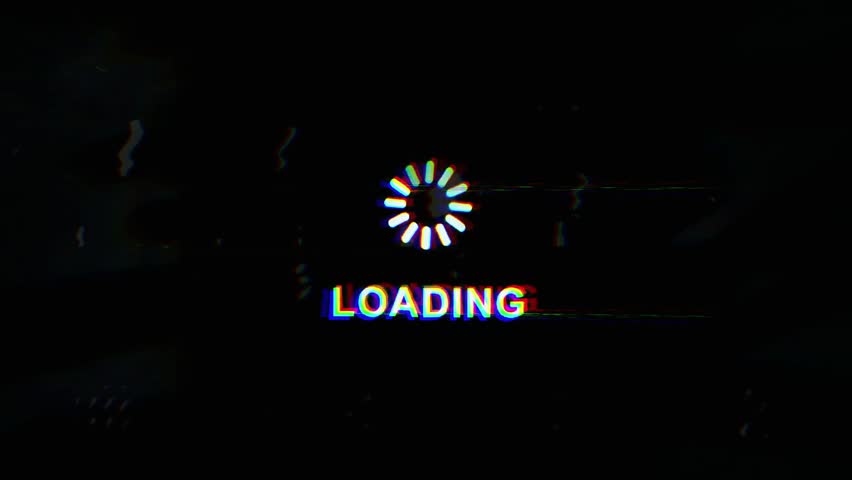 Loading symbol looping animation with glitch effect. 4K quality - Powered by Shutterstock - Get 15% off with code: PIKWIZARD15