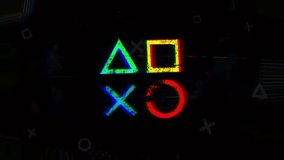 Game pad button symbol spinning animation with glitch effect. 4K quality - Powered by Shutterstock - Get 15% off with code: PIKWIZARD15