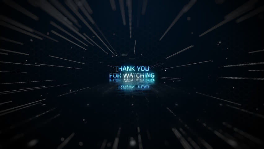 Digital Technology Theme with the Word 'Thank You For Watching' in a Futuristic Style - Powered by Shutterstock - Get 15% off with code: PIKWIZARD15