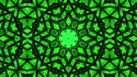 Kaleidoscopic Green Geometric Pattern with Black Frame Structure - Powered by Shutterstock - Get 15% off with code: PIKWIZARD15