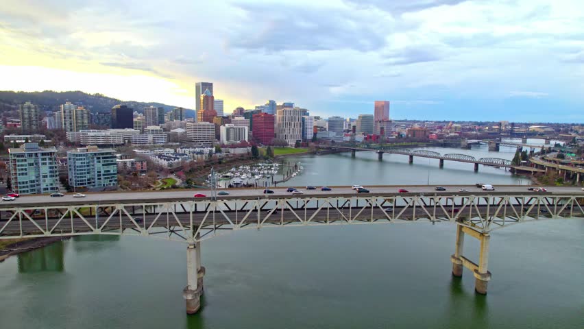 Portland, Oregon, USA, beautiful sunset, Pacific Northwest