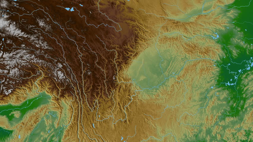 Sichuan - province of China, extruded. Physical