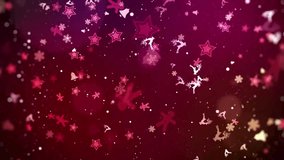 Festive holiday background with red elements. A vibrant red holiday-themed background featuring snowflakes, gingerbread men, stars, reindeer, and festive decorations for Christmas celebrations. - Powered by Shutterstock - Get 15% off with code: PIKWIZARD15