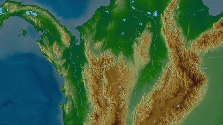 Antioquia - department of Colombia, extruded. Physical