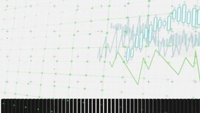 Animation of financial data processing with numbers and diagram and world map on white background. Global finances, computing and digital interface concept digitally generated video. - Powered by Shutterstock - Get 15% off with code: PIKWIZARD15