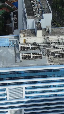 Aerial view of multi-purpose stadium, Gelora Bung Karno or GBK Main Stadium located in Central Jakarta, Indonesia. A venue used for sports, concerts, and other events