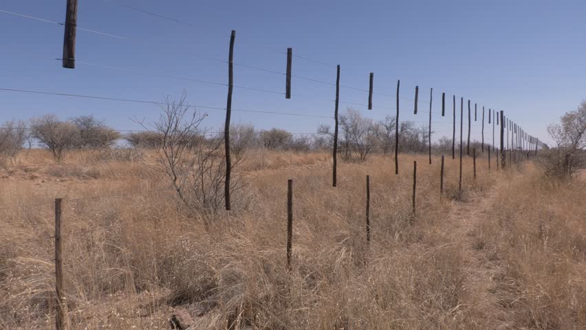 Farm fence in Africa, Namibia. (2023 September)