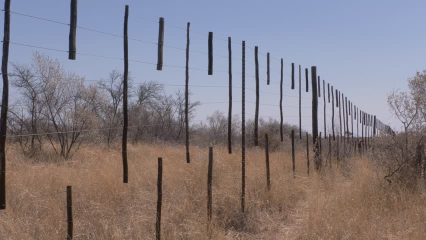 Farm fence in Africa, Namibia. (2023 September)