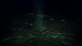 Integrated communication processor CPU 5G Circuit Board Background. CPU computer processor on circuit board data processing artificial intelligence. signals from chip propagate. 3D Illustration - Powered by Shutterstock - Get 15% off with code: PIKWIZARD15