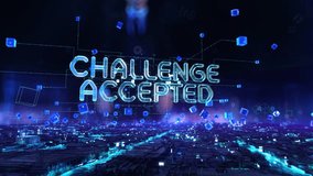 challenge accepted- businessman working with virtual reality at office. - Powered by Shutterstock - Get 15% off with code: PIKWIZARD15