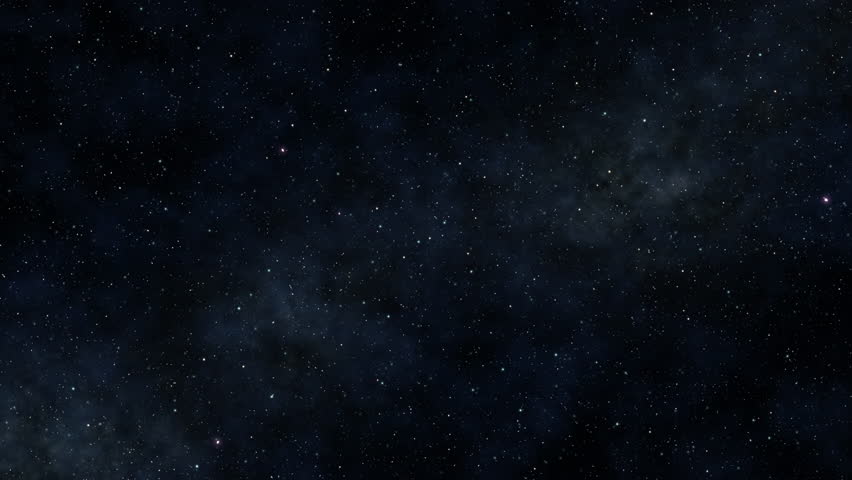 Falling stars in a dark blue starry night.