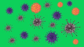 Virus higher quality video green screen 4k, Easy editable green screen video, high quality vector 3D illustration. Top choice - Powered by Shutterstock - Get 15% off with code: PIKWIZARD15