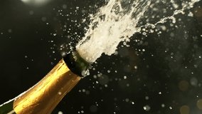 Super Slow Motion of Champagne Explosion with Camera Motion. Filmed on High Speed Cinema Camera, 1000fps. Speed Ramp Effect. - Powered by Shutterstock - Get 15% off with code: PIKWIZARD15