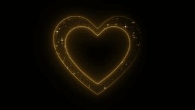 Particles Heart Sparkle Shining particles Gold Glitter Particles Background Christmas Gold heart glitters. 4K heart of particles and sparkles. 3D glowing dust trail. Bokeh lights. Explosion fireworks. - Powered by Shutterstock - Get 15% off with code: PIKWIZARD15