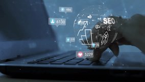 Businesswoman uses computer analyze SEO Search Engine optimization, advertising, communication, digital, business, marketing, technology, digital marketing, online, , goals,ads, website, social media, - Powered by Shutterstock - Get 15% off with code: PIKWIZARD15