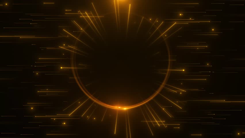 Beautiful luxury golden magical stardust particles trails sparkling glitter. shiny circle frame layers. trails flowing up. magical stardust, Digital Art, Promote product advertisement festival