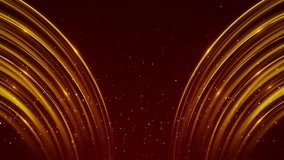 Glittering Luxury golden lines stripes sparkling rectangle geometric gold background, light sweep line particles. magical galaxy floor for Oscar award ceremony event dust trail. Logo Intro animation - Powered by Shutterstock - Get 15% off with code: PIKWIZARD15