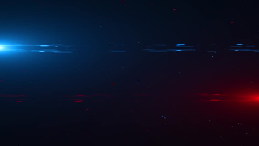 Police car, fire truck, ambulance flashing police lights. red blue Transitions emergency lights Technology and science. screen overlay lights effects animation. Optical lens flare effect light waves