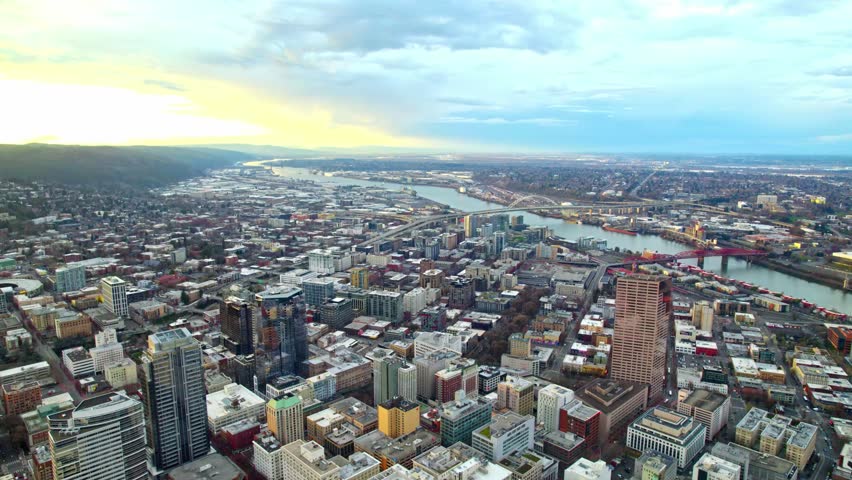 Portland, Oregon, USA, beautiful sunset, Pacific Northwest
