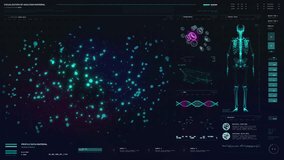 Covid 19 Prevention Hologram On Digital Background Warns Of Virus Epidemic Dangers. Dangerous Virus Epidemic Analysis In Scientific Research Background. Epidemic Virus Cells Floating In Background - Powered by Shutterstock - Get 15% off with code: PIKWIZARD15