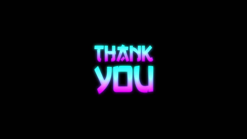 glow style thank you text animation with black screen. - Powered by Shutterstock - Get 15% off with code: PIKWIZARD15