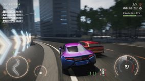 Controlling Racing Car Speeding On Challenging Track In Video Game. Video Game Speed Action. Speedy Vehicles Drifting. Video Game Interface Animation. Win. Victory Screen. Setting High Score - Powered by Shutterstock - Get 15% off with code: PIKWIZARD15