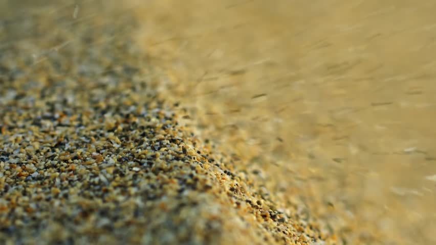 Macro shot of sand particles blown away by the wind. Sand waving in the wind in dunes in desert. Grains of sand waving in the wind during sandstorm
