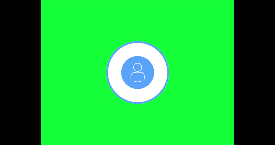 Profile 3D icon. User Icon. Contact icon. Icon Coin Rotation. With Green Screen.