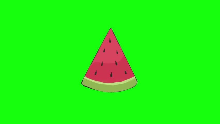 Watermelon slice icon, biting watermelon transparent background, summer food icon, healthy food. Seed-like fruit icon.