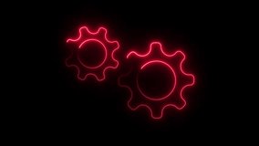 Neon Gears rotating animation, cogwheel gear icon logotype rotating icon animated video - Powered by Shutterstock - Get 15% off with code: PIKWIZARD15