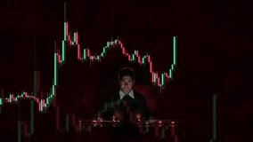 Sad cryptocurrency trader amid market crash and volatility. High-pressure environment of cryptocurrency trading and the constant challenge of navigating volatile markets. - Powered by Shutterstock - Get 15% off with code: PIKWIZARD15