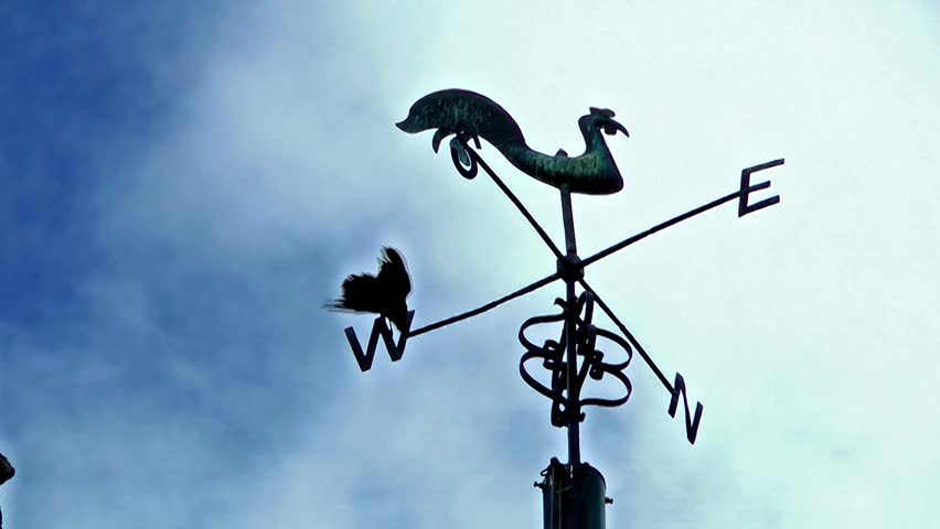 English Country Church - Crows on a weather vane - St Lawrence Church, Gnosall,