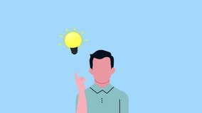 Creative Idea Animation, with a Businessman and a Lightbulb Moment, Inspiration and Innovation - Powered by Shutterstock - Get 15% off with code: PIKWIZARD15