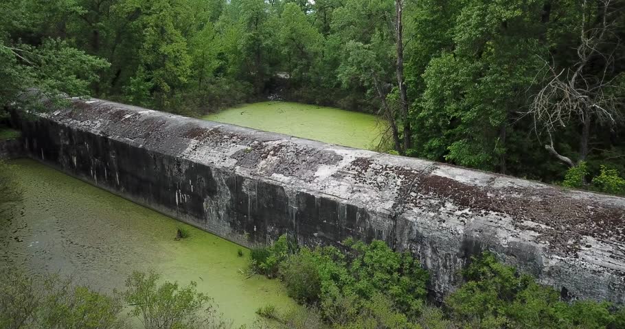 A drone view on the southern part of so called «Stalin metro» soviet unfinished and abandoned underground tunnels, which should have been a part of Kyiv defence line during World War 2