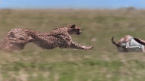 Epic View of Cheetah Running Top Speed Takes Down Gazelle Slow Motion - Powered by Shutterstock - Get 15% off with code: PIKWIZARD15