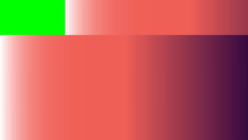 video transition to the side in red gradient shape with green screen background