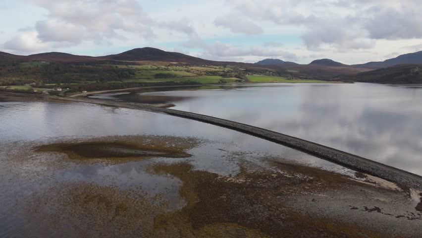 Kyle of Tongue causeway in North of Scotland