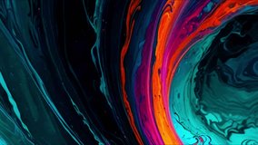 Colorful marble liquid flow has unique and beautiful pattern lines with dark background. Abstract liquid background, liquid paint, water ripple wave, natural colored liquid. 4K - Powered by Shutterstock - Get 15% off with code: PIKWIZARD15