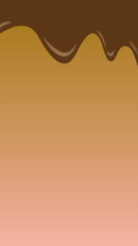 Animation of sweet chocolate dripping from above