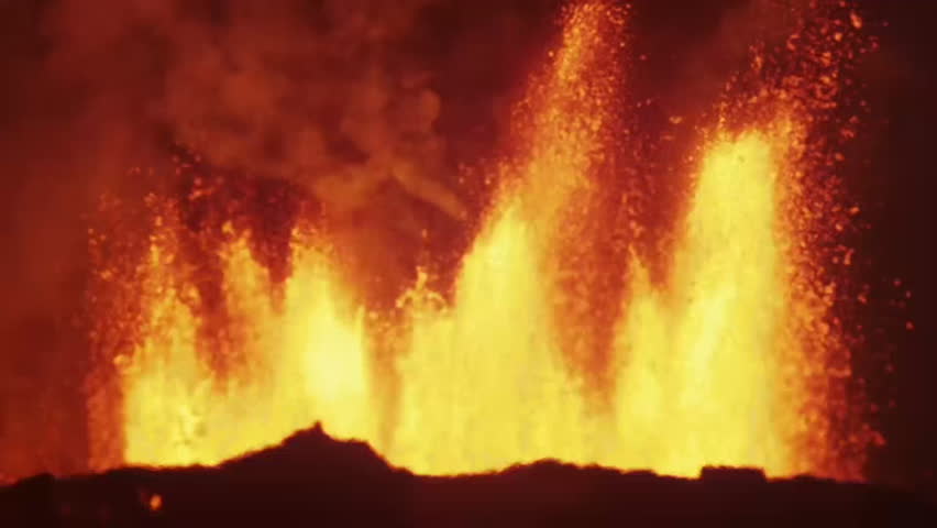 February 2020 : Spectacular volcanic eruption. Huge boulders are thrown from the ash cloud. Reventador volcano erupting, situated in a remote part of the Ecuadorian Amazon surrounded by rainforest.