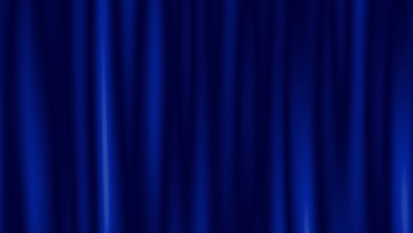 Deep Blue Velvet Curtains Theater Stage Drapes Background 