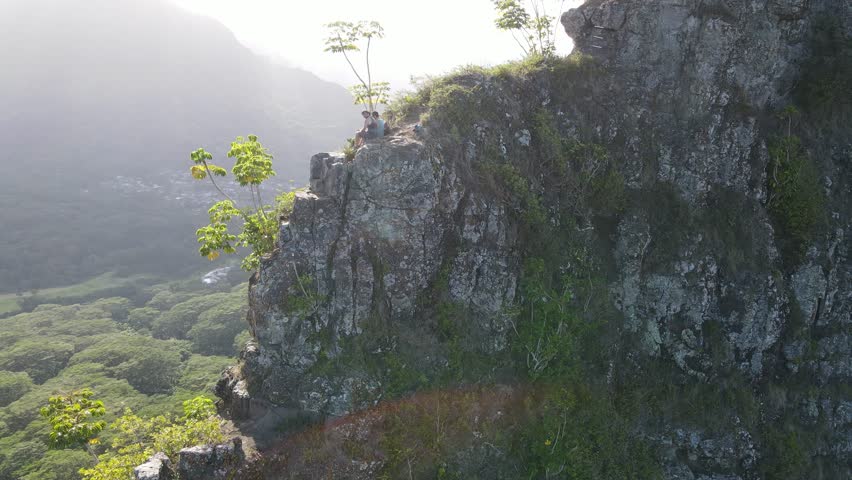 An aerial view of Oahu