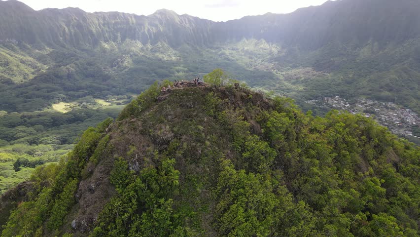 A drone view of Oahu