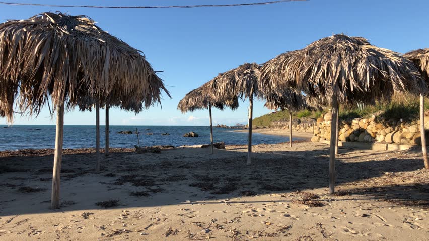 Sunset on the Adriatic Sea in Durres Albania. Summer time holidays concept.