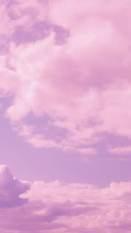 Pink Clouds Cloud Sky Moving In Cloudy Sky. Natural Background Cloudscape Time Lapse, Timelapse, Time-lapse. Background. Abstract Pink color.