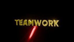 3D render footage inspire on business teamwork strategy in corporate on golden text on dark background - Powered by Shutterstock - Get 15% off with code: PIKWIZARD15