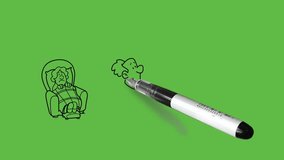 draw young man lie down on recliner in rest posture to cover with blanket and other man open right hand gesture to him and hold rectangle paper in hand see left side another man's index finger upward  - Powered by Shutterstock - Get 15% off with code: PIKWIZARD15