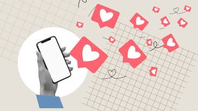 Like. Rate the photo or post. Social networks. Collage animation. Interesting video. collage. on a paper background. love. video. Comments. Leave a positive review. - Powered by Shutterstock - Get 15% off with code: PIKWIZARD15