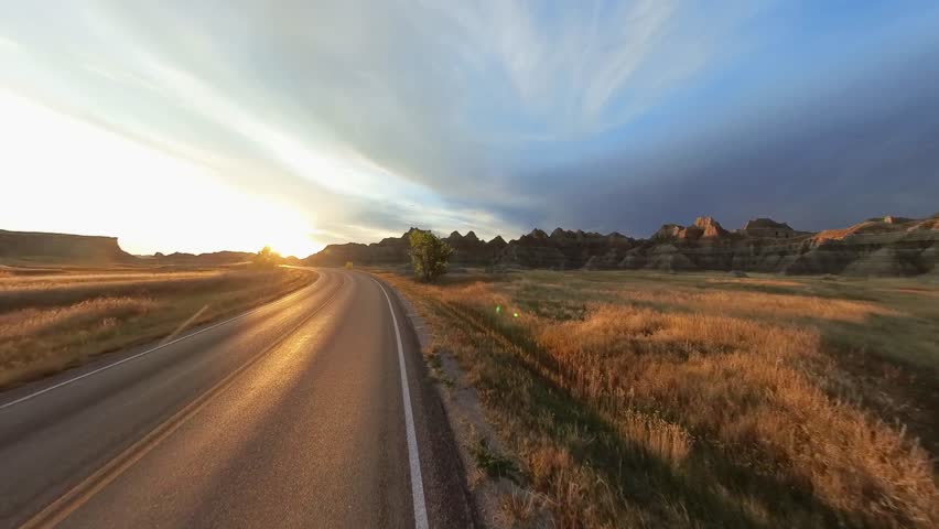 Badlands National Park, South Dakota, USA, POV view